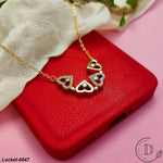 Gold Plated White Zircon Stone Magnetic Locket