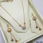 Premium Quality Gold Plated Zircon Stones Necklace Set