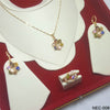 Premium Quality Gold Plated Multi Color Zircon Stones Necklace Set