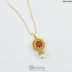 Gold Plated Gemstones Necklace Set