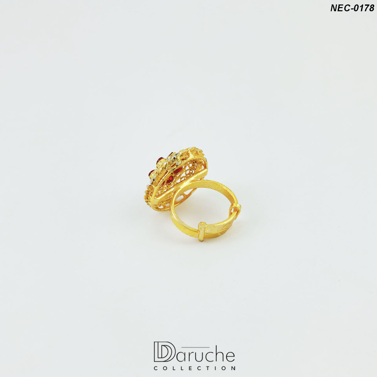 Gold Plated Gemstones Necklace Set