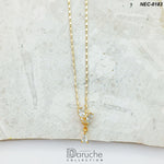 Gold Plated White Zircon Stone Necklace Set