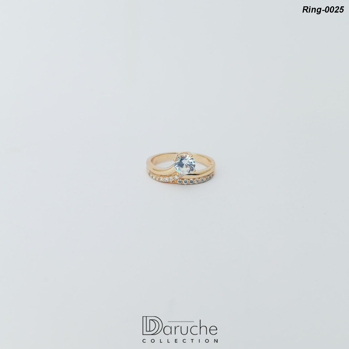 Gold Plated Cubic Zircon Stone Ring