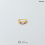 Gold Plated Cubic Zircon Stone Ring