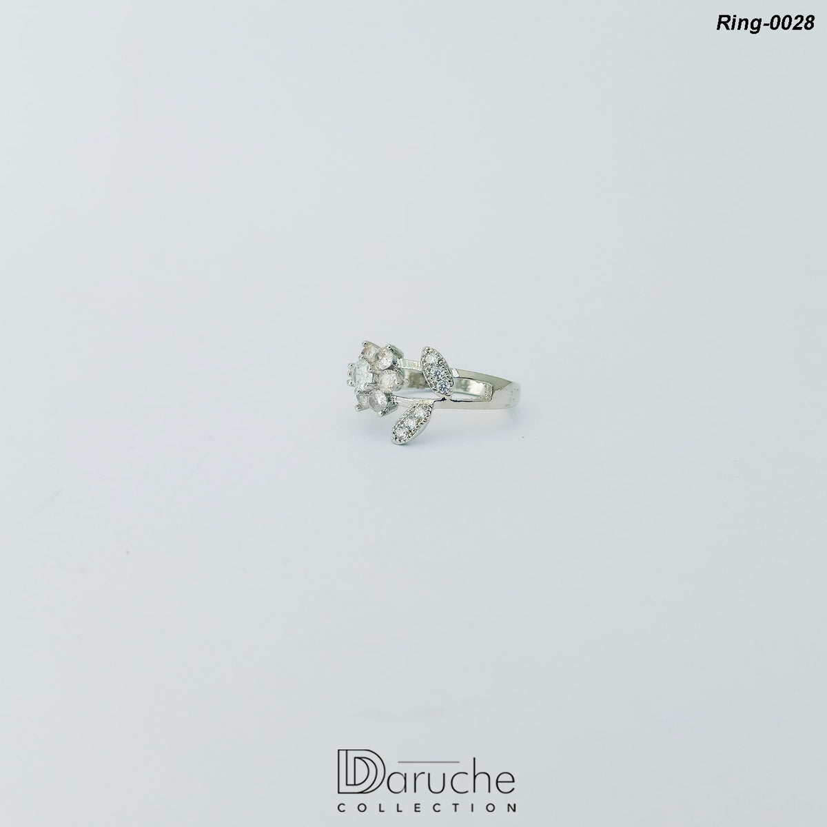 Silver Plated Cubic Zircon Stone Ring