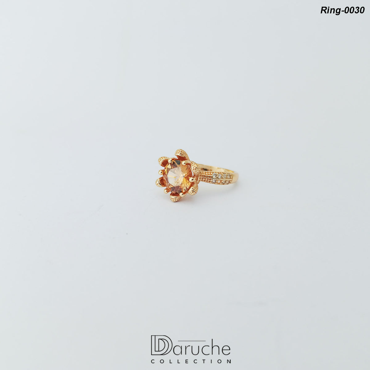 Gold Plated Cubic Zircon Stone Ring
