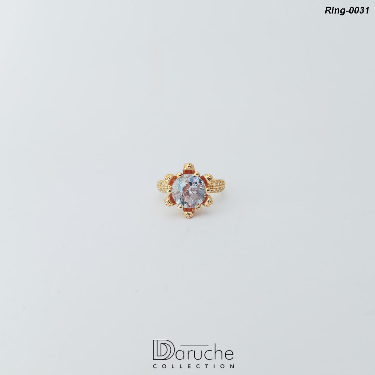 Gold Plated Cubic Zircon Stone Ring