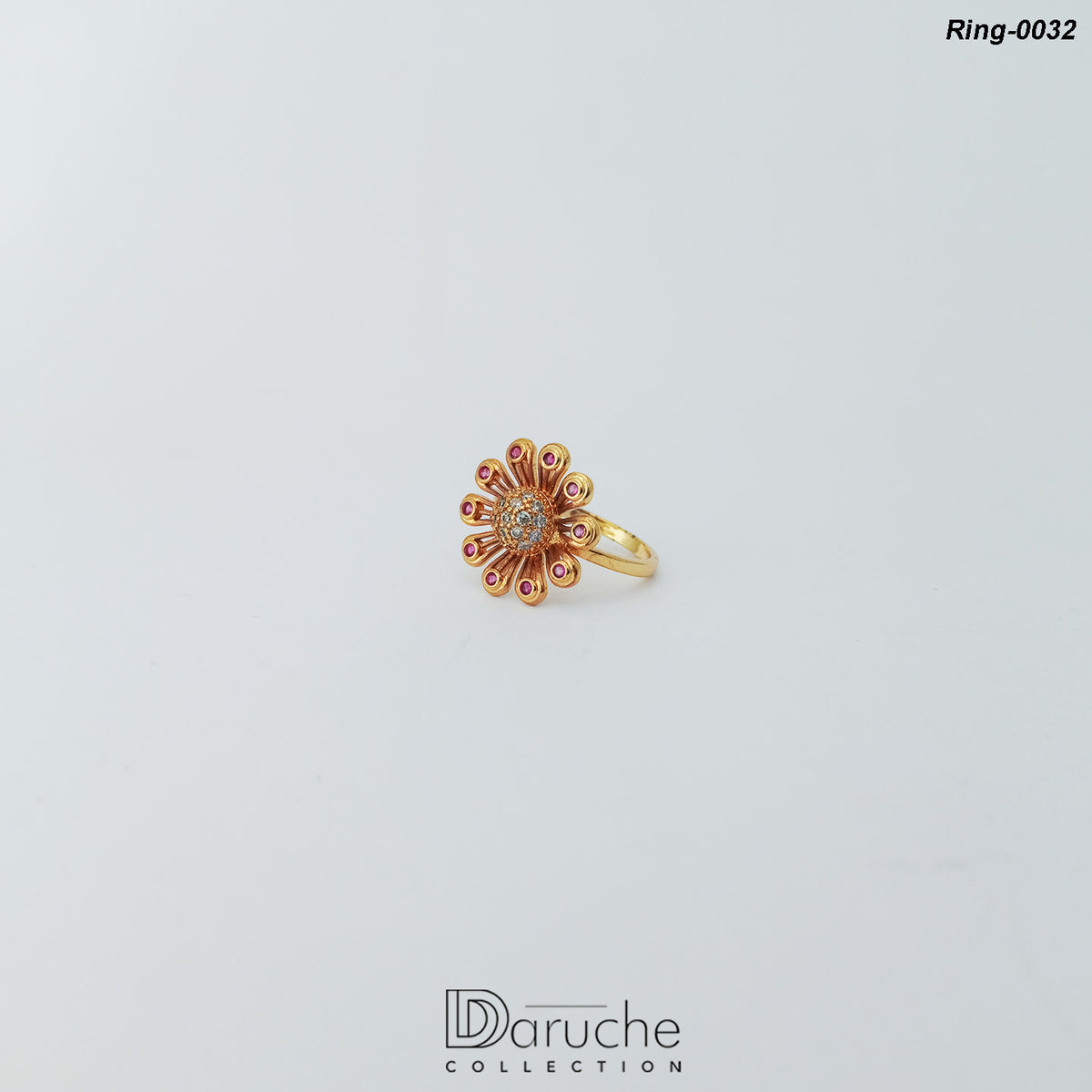 Gold Plated Cubic Zircon Stone Ring