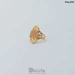 Gold Plated Champagne Cubic Zircon Stone Ring