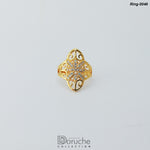 Gold Plated Silver Cubic Zircon Stone Ring