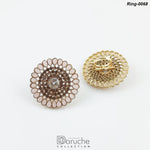 Floral Light Pink Adjustable Ring