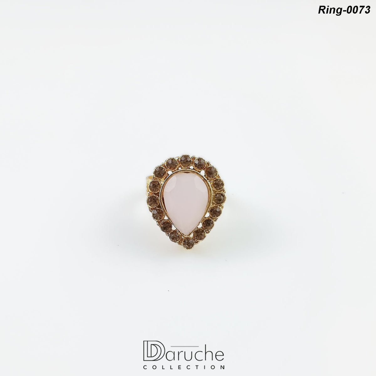 Leaf Pink Adjustable Ring