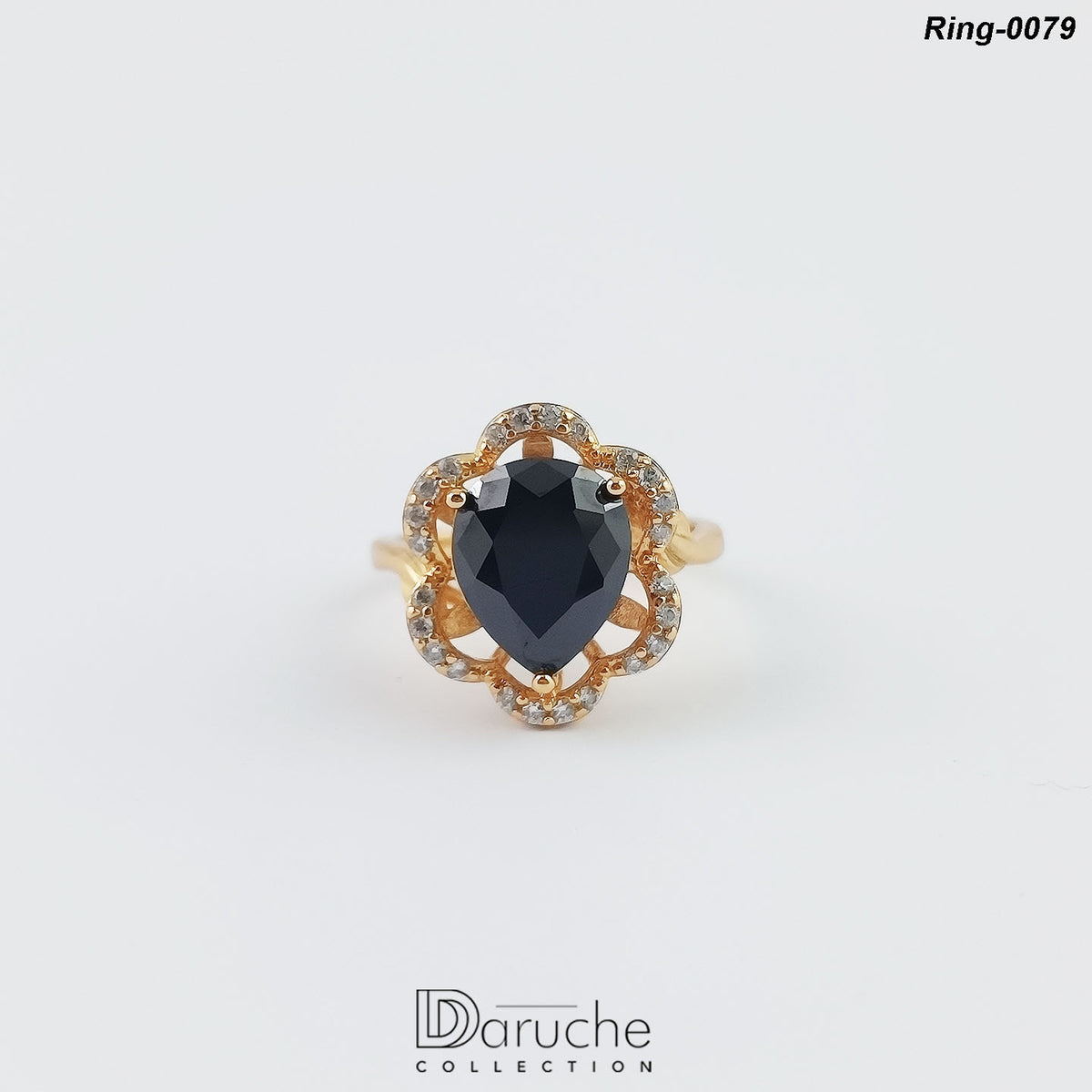Shocking Black AD Adjustable Ring