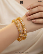 Elan Gemstone Gold Bangle Set