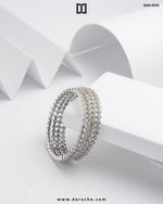 Eclat Silver Zircon Bangle Set