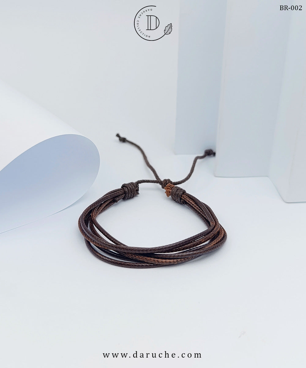 Urban Brown Leather Wrap Bracelet