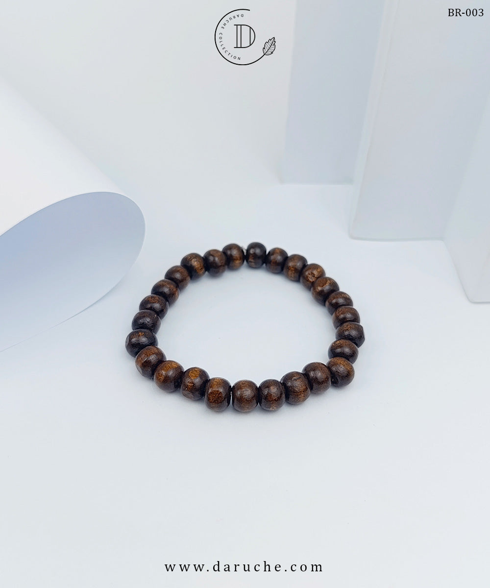 Minimal Wooden Bead Bracelet