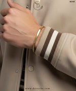 Matte Golden Noir Cuff Bangle