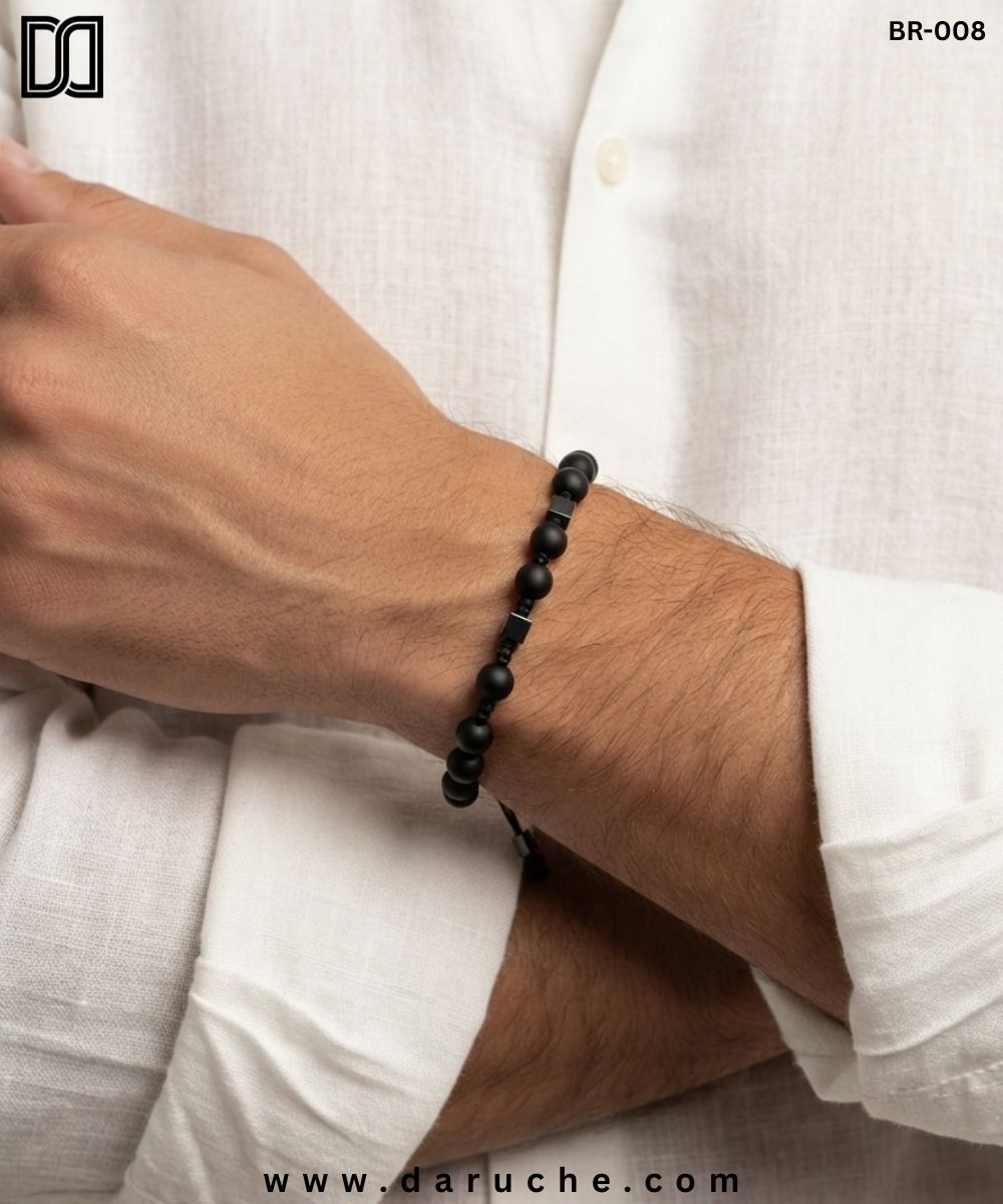 Midnight Onyx Cube Bracelet