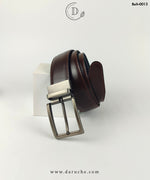 Black & Dark Brown Reversible Leather Belt