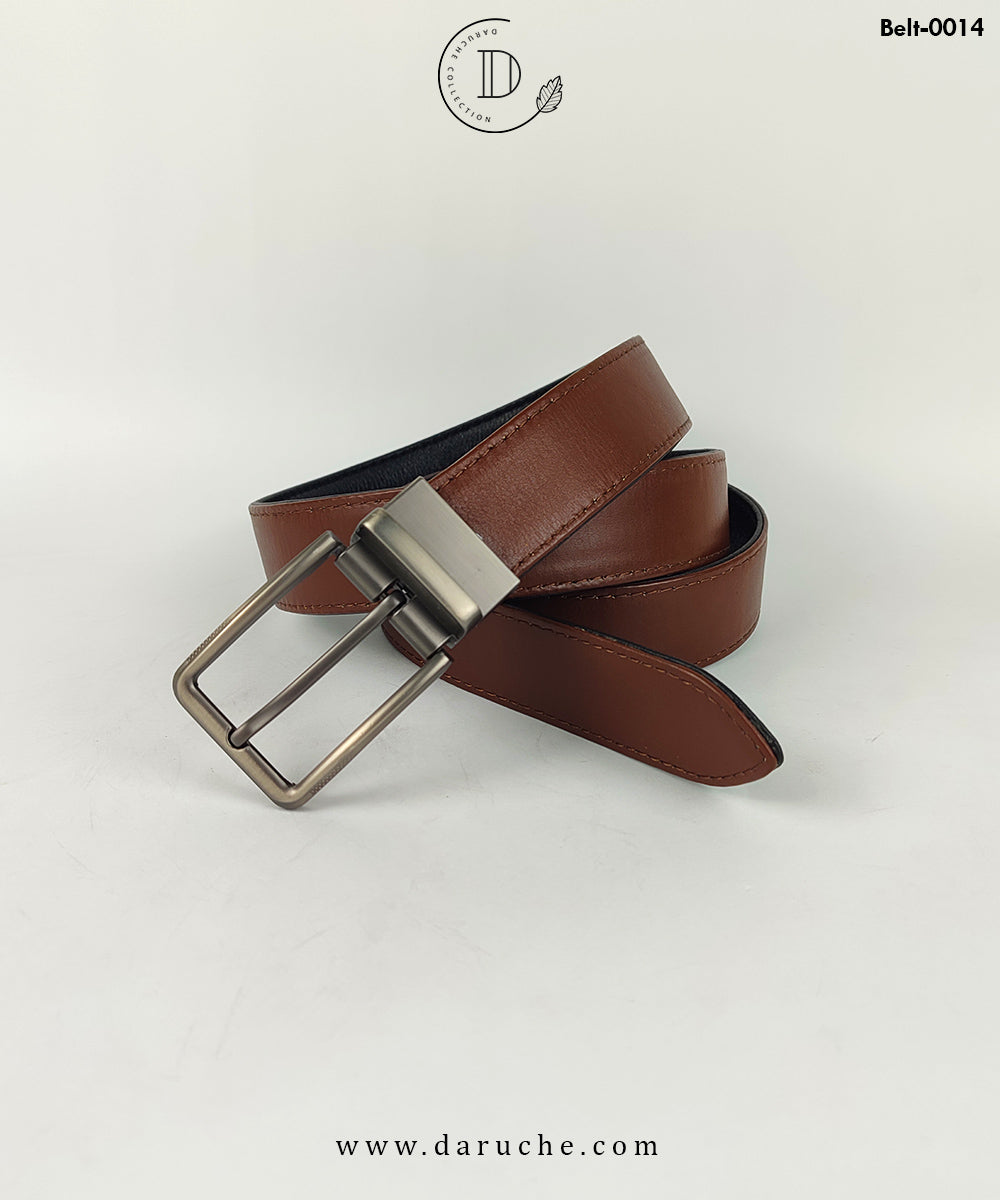 Brown & Black Reversible Leather Belt