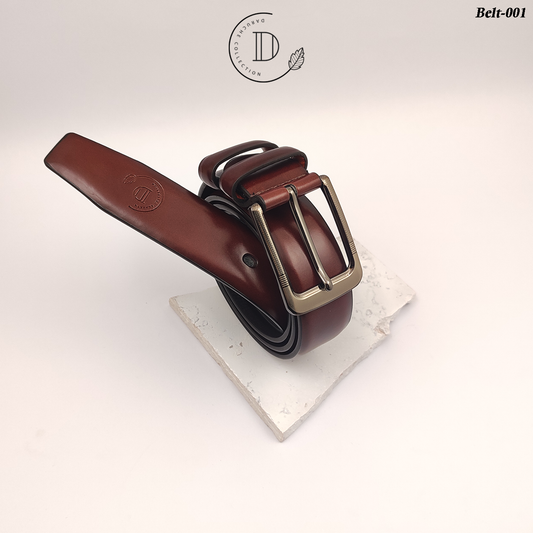 Premium Dark Brown Plain Belt