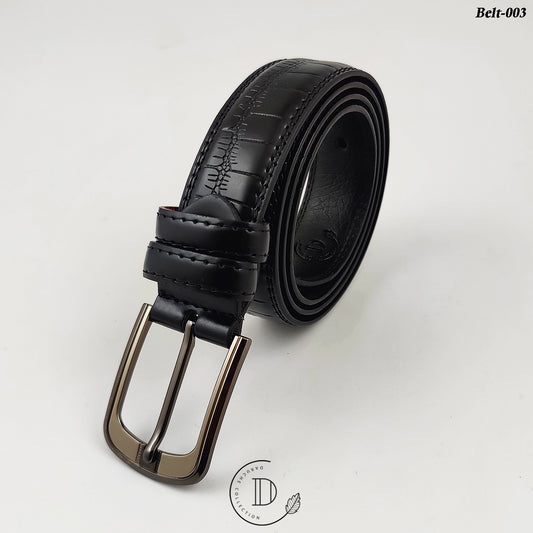 Premium Black Textured Belt