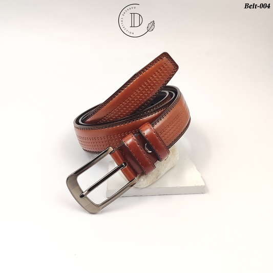 Premium Bright Brown Textured Belt