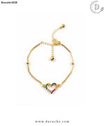 Heart Multi Zircon Bracelet
