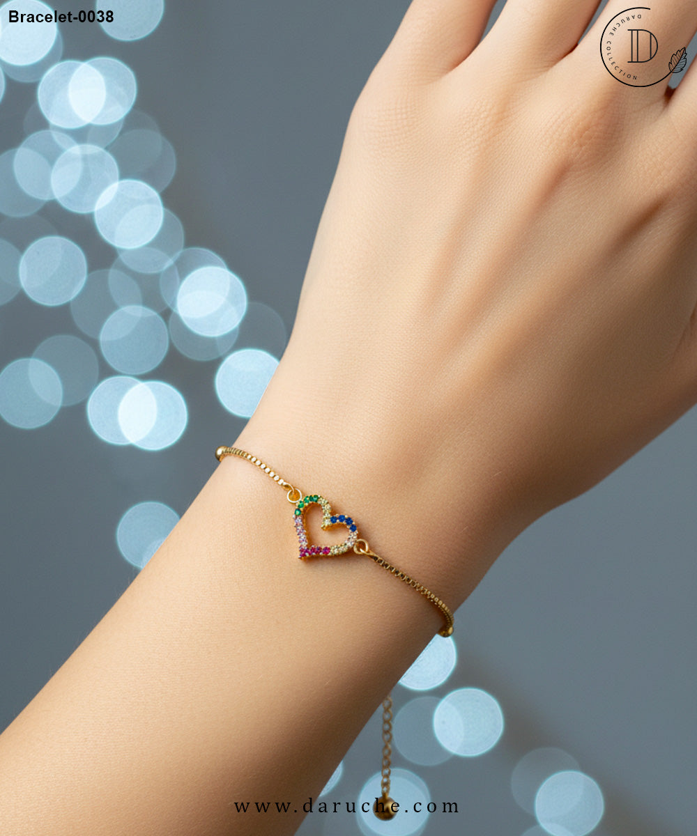 Heart Multi Zircon Bracelet