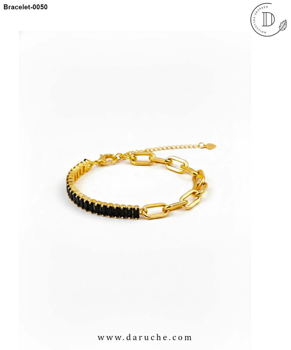 Luxury Black Stone Chain Bracelet