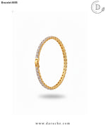 Diamond Cut Golden Zircon Stone Bracelet