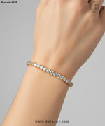 Diamond Cut Golden Zircon Stone Bracelet