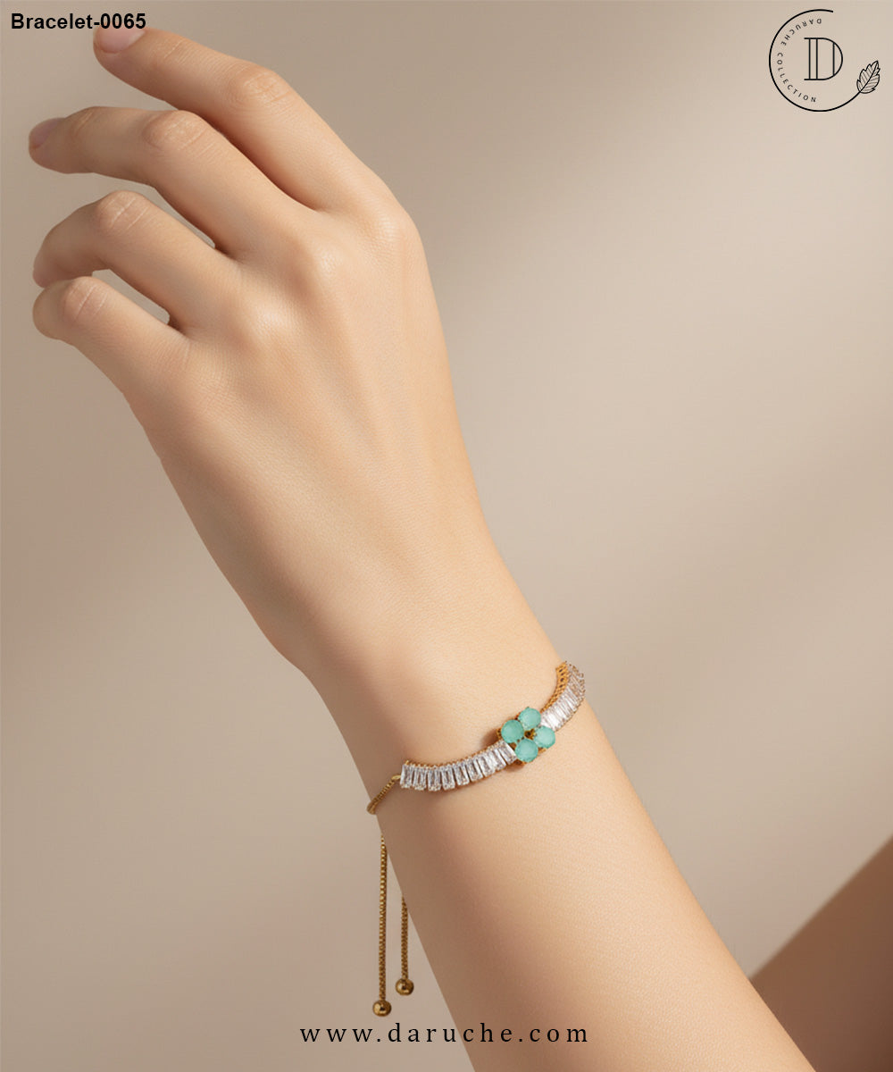 Luxury Mint Zircon Bracelet