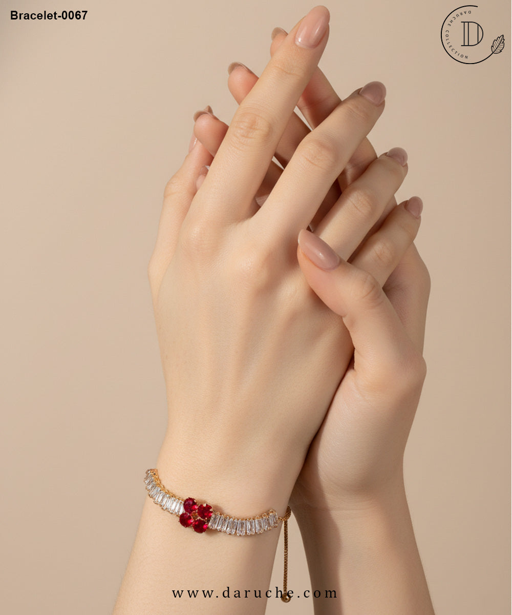 Luxury Ruby Zircon Bracelet