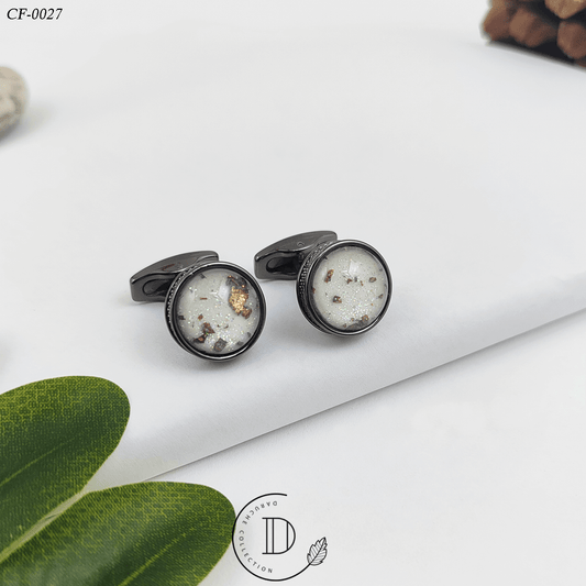 Black & White Inner Textured Cufflink