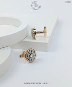 Stunning Zircon Round Cufflinks