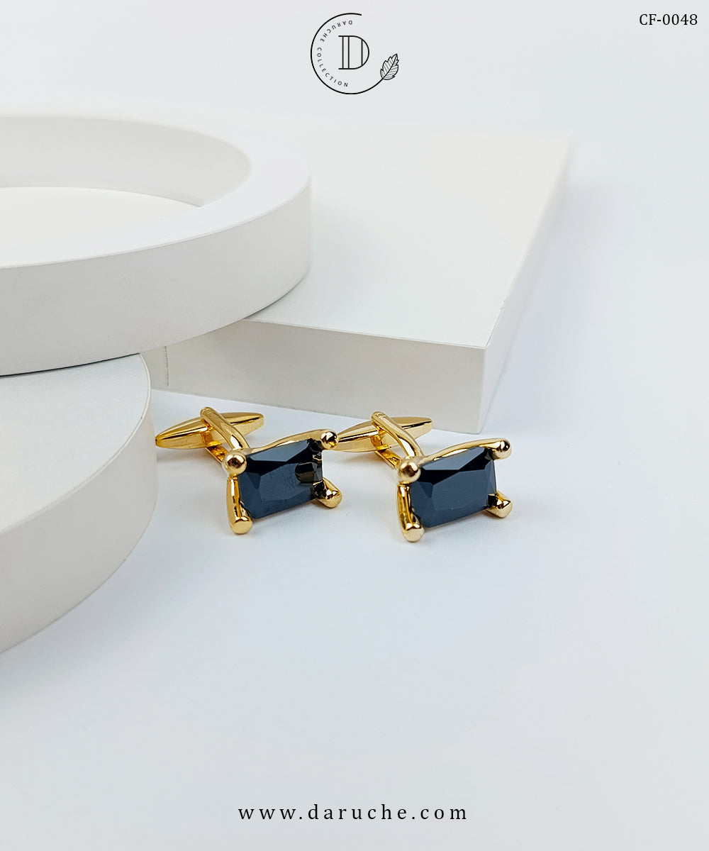 Stunning Black Zircon Cufflinks