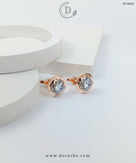 Classic Rose Gold Zircon Cufflinks