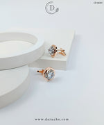 Classic Rose Gold Zircon Cufflinks