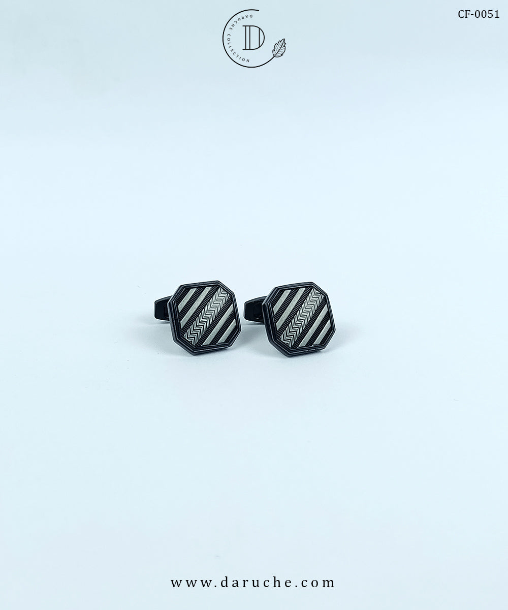Premium Matte Black Tedxtured Cufflinks