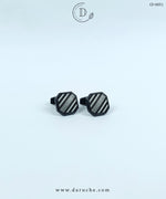 Premium Matte Black Tedxtured Cufflinks