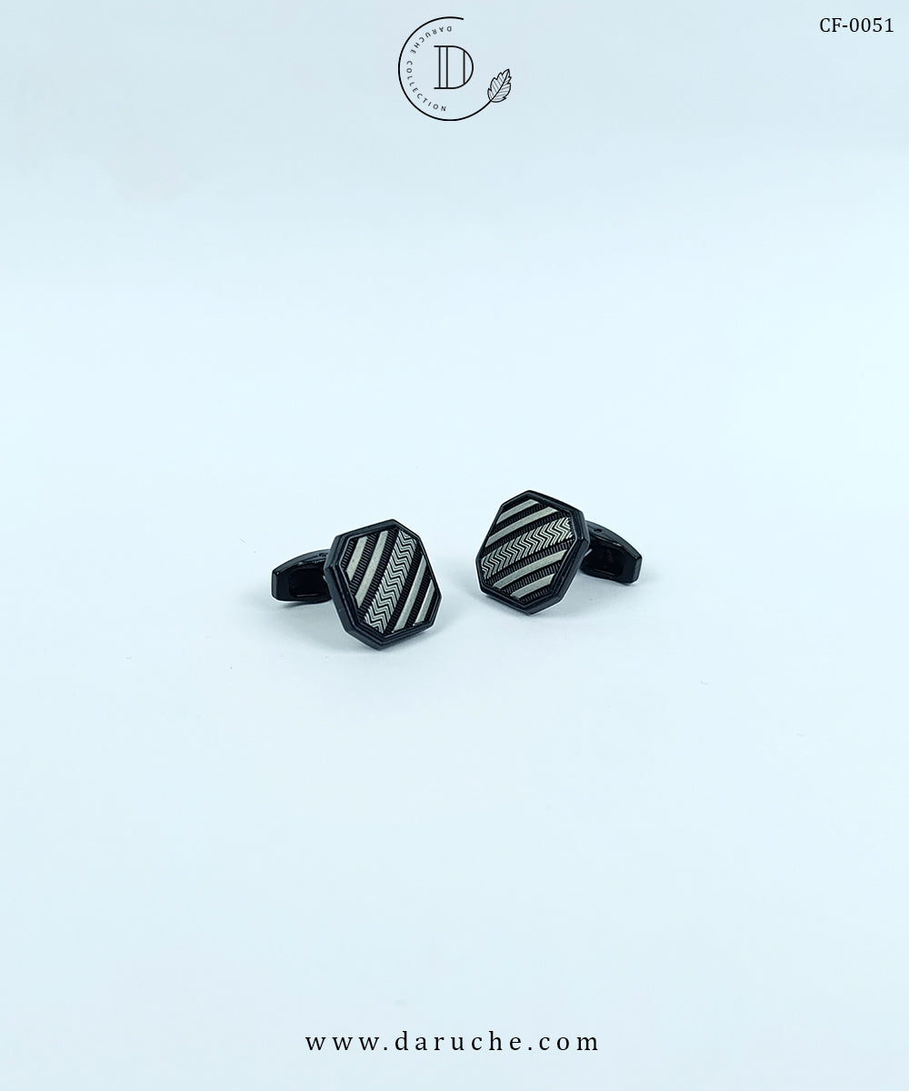Premium Matte Black Tedxtured Cufflinks