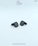 Premium Matte Black Tedxtured Cufflinks