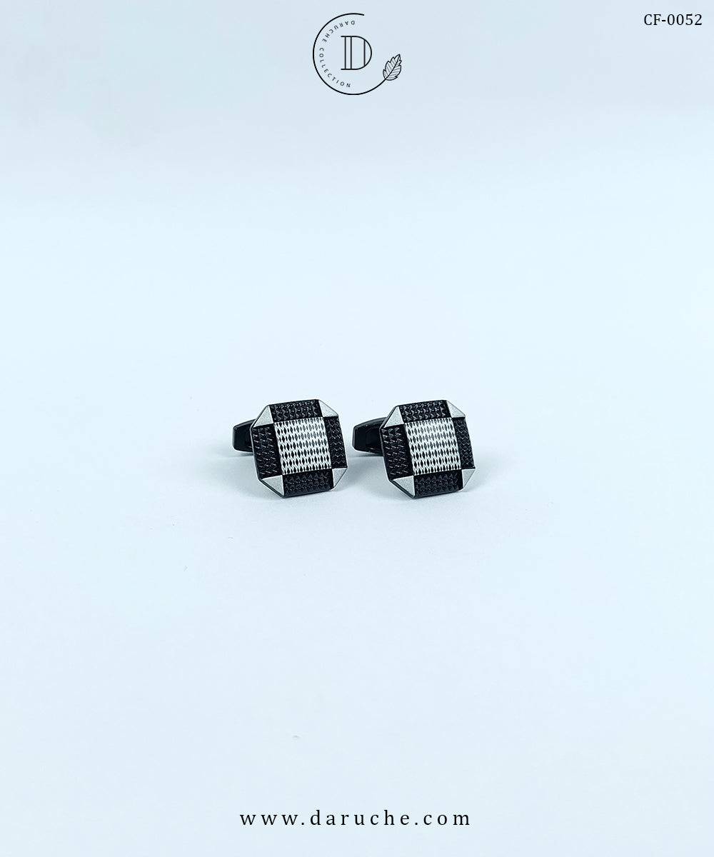 Premium Textured Matte Black Cufflinks