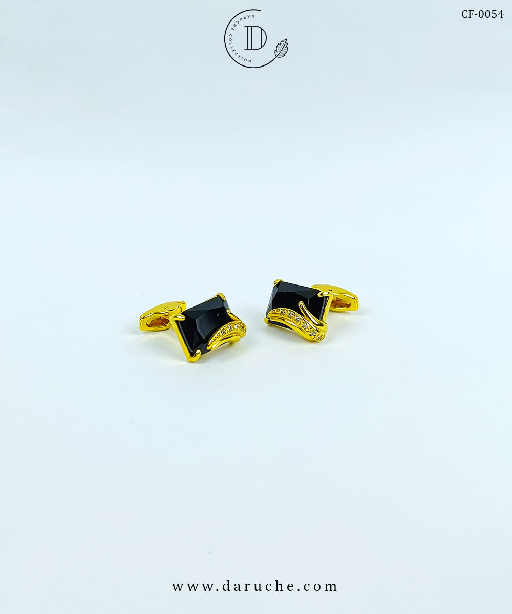 Classic Black Zircon Cufflinks