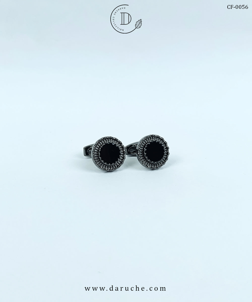 Gun Metallic Textured Cufflinks
