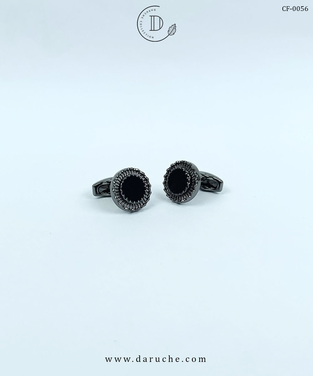 Gun Metallic Textured Cufflinks