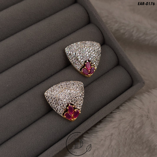 Classic Triangle Zircon Stone Earrings