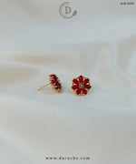 Red Flower Studs